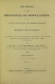 Обложка книги Опыт о законе народонаселения